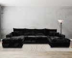 1008 Black Double Chaise