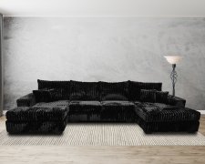 1008 Black Double Chaise (image for) 1008 Black Double Chaise