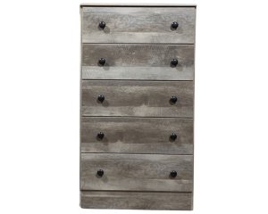 194 5 Drawer Grey Chest