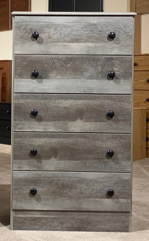 194 5 Drawer Grey Chest