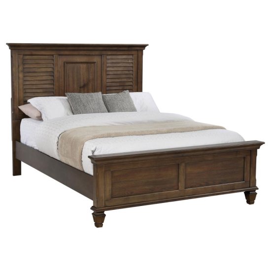 Franco 4-piece Eastern King Bedroom Set Burnished Oak
