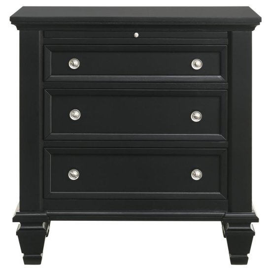 Sandy Beach 4-piece Queen Bedroom Set Black