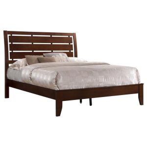 (image for) Serenity Wood Queen Panel Bed Rich Merlot
