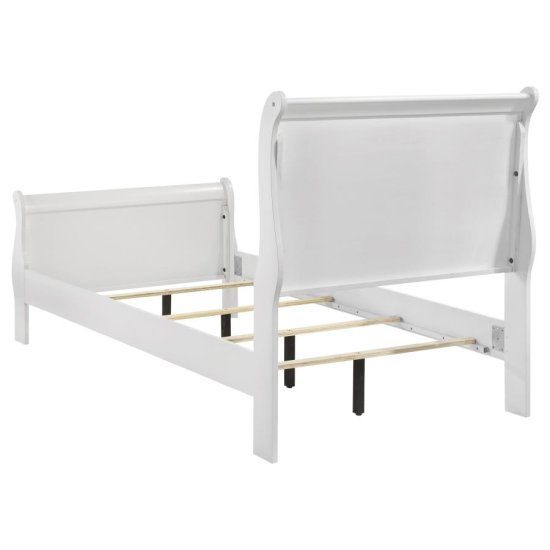 Louis Philippe 4-piece Twin Bedroom Set White