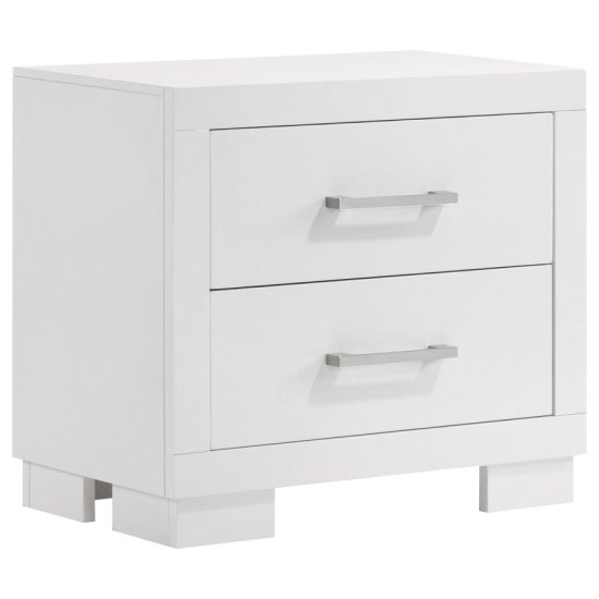Jessica 4-piece Eastern King LED Bedroom Set Cream White