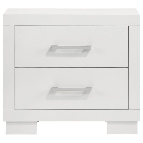 Jessica 4-piece Eastern King LED Bedroom Set Cream White