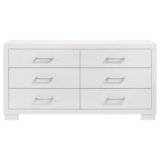 Jessica 4-piece Queen LED Bedroom Set Cream White