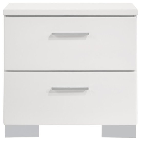 Felicity 4-piece Full Bedroom Set White High Gloss