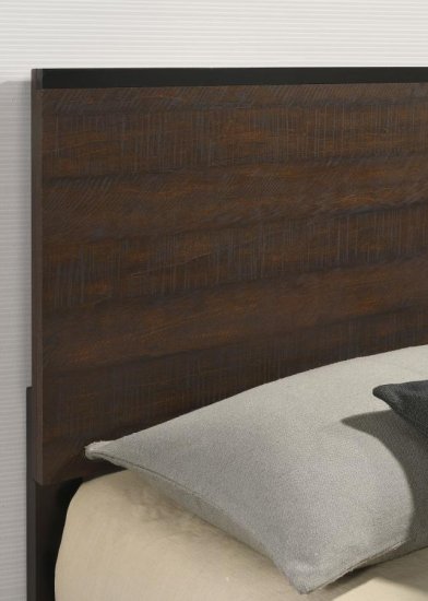 Edmonton Wood Queen Panel Bed Rustic Tobacco