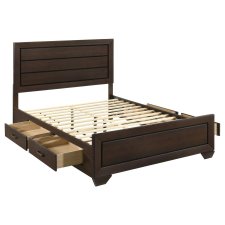 (image for) Kauffman Wood Queen Storage Panel Bed Dark Cocoa