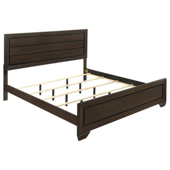 (image for) Kauffman Wood Eastern King Panel Bed Dark Cocoa