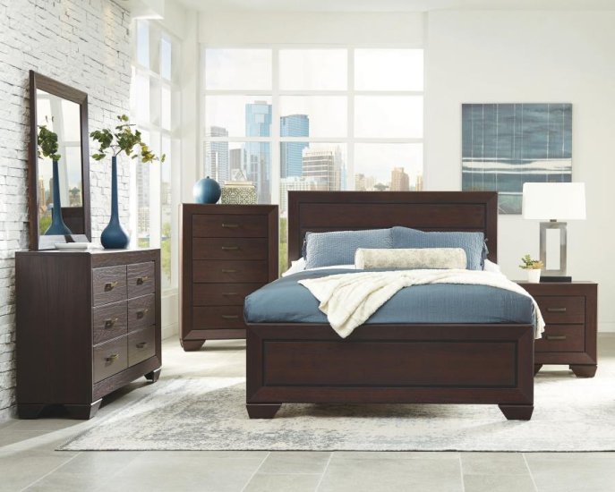 Modal Additional Images for Kauffman Wood Queen Panel Bed Dark Cocoa