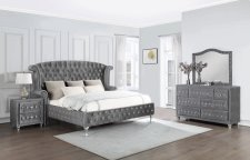 Deanna 4-piece Queen Bedroom Set Grey (image for) Deanna 4-piece Queen Bedroom Set Grey