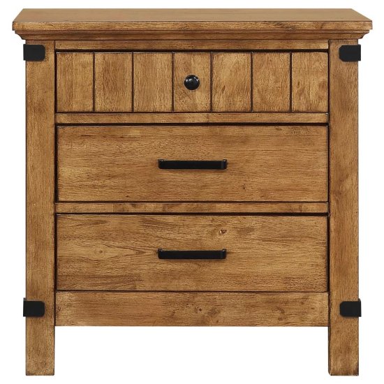Brenner 4-piece Eastern King Bedroom Set Rustic Honey