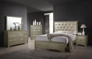 (image for) Beaumont 4-piece Eastern King Bedroom Set Champagne