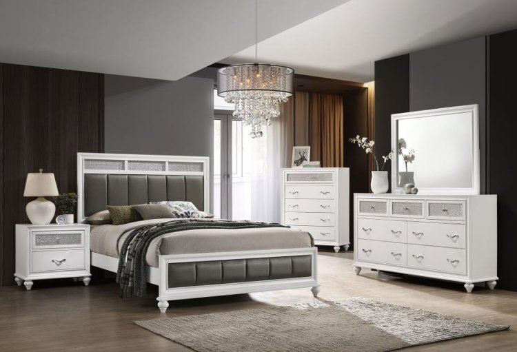 Modal Additional Images for Barzini Wood Eastern King Panel Bed White
