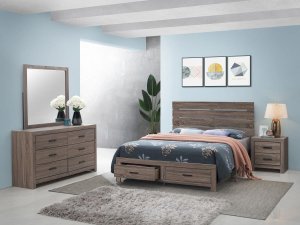 (image for) Brantford 4-piece Eastern King Bedroom Set Barrel Oak