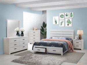 (image for) Brantford 4-piece Eastern King Bedroom Set Coastal White