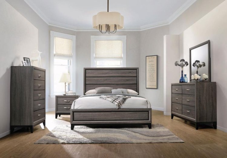 Modal Additional Images for Watson Wood Eastern King Panel Bed Grey Oak