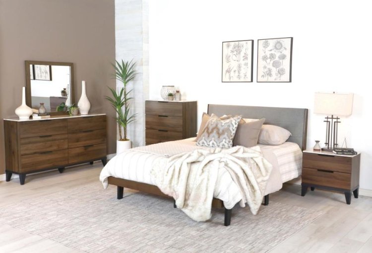 Modal Additional Images for Mays Wood Queen Panel Bed Walnut