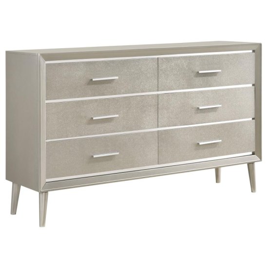 Ramon 4-piece Eastern King Bedroom Set Metallic Sterling