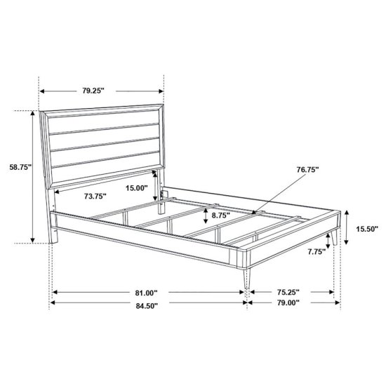 Ramon 4-piece Eastern King Bedroom Set Metallic Sterling