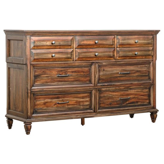 Avenue 4-piece Queen Bedroom Set Weathered Burnished Brown
