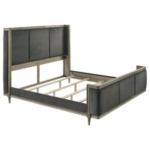 (image for) Alderwood Upholstered Eastern King Wingback Bed French Grey