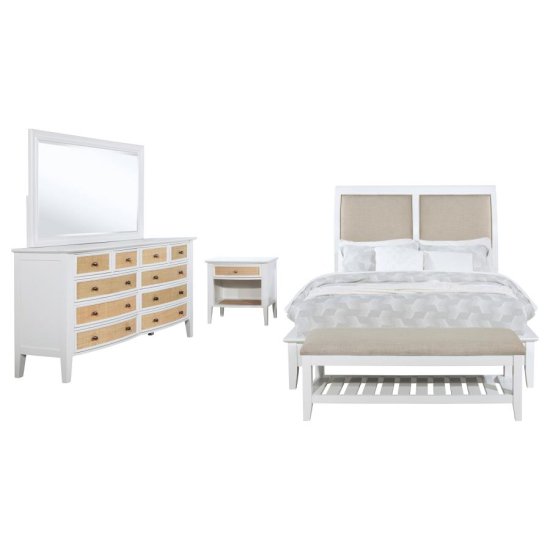 Modal Additional Images for Bexhill 4-piece California King Bedroom Set White