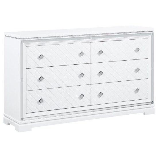 Eleanor 4-piece Eastern King Bedroom Set White