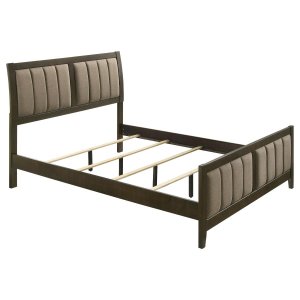 (image for) Wilkes 51-inch Upholstered Eastern King Bed Dark Cocoa