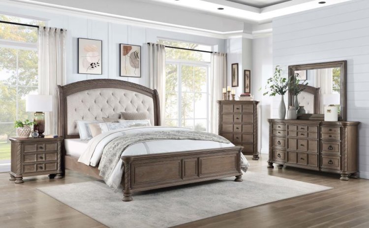 Modal Additional Images for Emmett Wood Queen Sleigh Bed Walnut