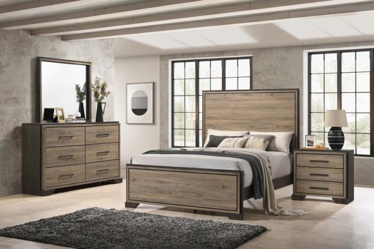 (image for) Baker 4-piece Eastern King Bedroom Set Light Taupe