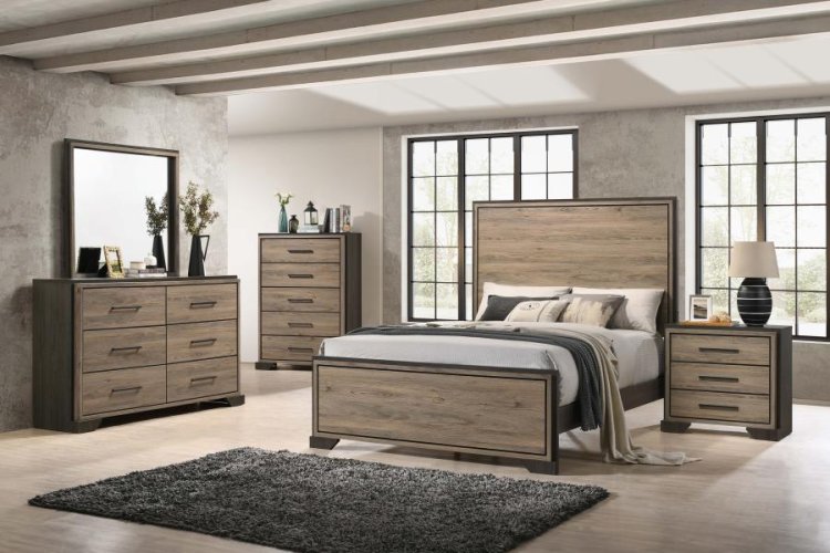 Modal Additional Images for Baker Wood Queen Panel Bed Light Taupe