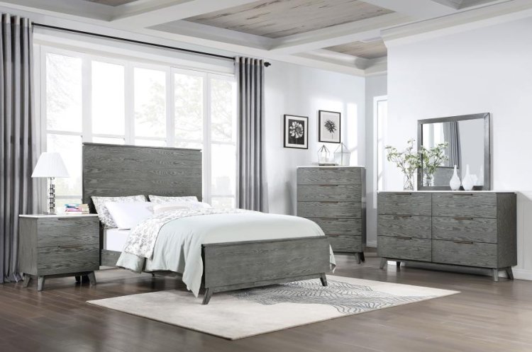 Modal Additional Images for Nathan Wood Queen Panel Bed Grey