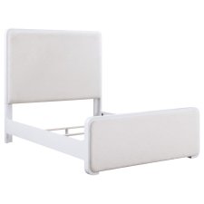 (image for) Anastasia Upholstered Queen Panel Bed Pearl White