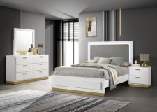 Caraway 4-piece Eastern King Bedroom Set White (image for) Caraway 4-piece Eastern King Bedroom Set White