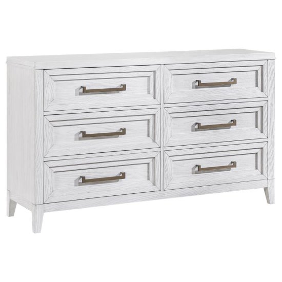 Marielle 4-piece Eastern King Bedroom Set Distressed White 