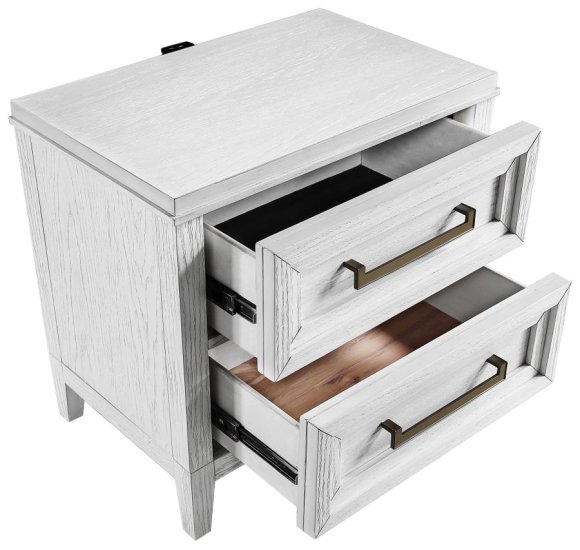 Marielle 4-piece Eastern King Bedroom Set Distressed White 