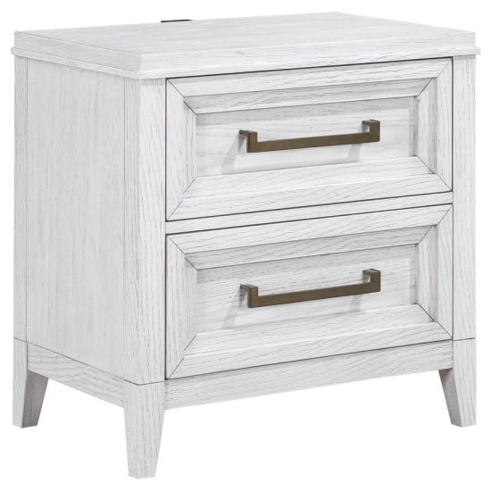 Marielle 4-piece Cal King Bedroom Set Distressed White 