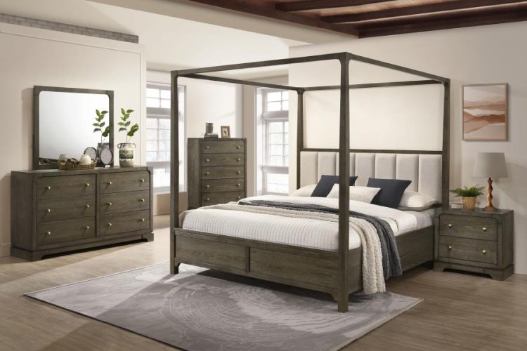 Modal Additional Images for Gran Park Eastern King Four Poster Canopy Bed Dark Cocoa