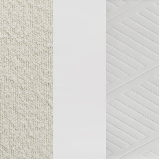 Marmore 64-inch Queen Panel Bed LED Headboard White