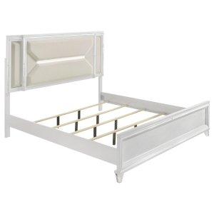 (image for) Marmore 64-inch Queen Panel Bed LED Headboard White