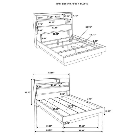 Fenwick 4-piece Queen Bedroom Set Grey Oak