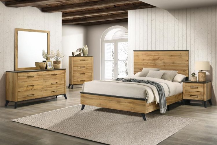 Modal Additional Images for Kaywood 51-inch Full Panel Bed Natural Pine