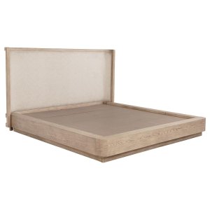 (image for) Kailani 49-inch Eastern King Wingback Bed Beige Oak