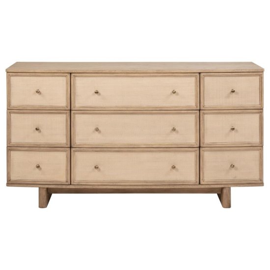 Kailani 4-piece Eastern King Bedroom Set Beige Oak
