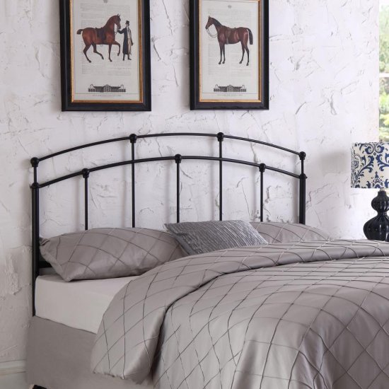 Bryant Metal Queen or Full Open Frame Headboard Black