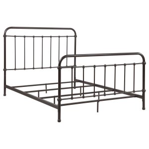 (image for) Livingston Metal Eastern King Open Frame Bed Dark Bronze