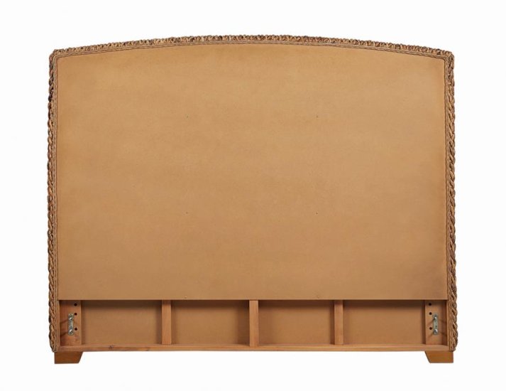 Laughton Woven Banana Leaf Queen Panel Headboard Amber